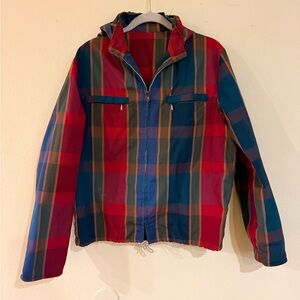 Martin of California Plaid Hooded Jacket Vintage size medium